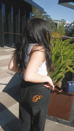 Load image into Gallery viewer, Black Denim Baggy Jeans