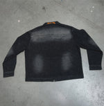 Load image into Gallery viewer, Black Denim Zip-Up Jacket