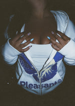 Load image into Gallery viewer, Pleasant Blue Strawberry Full Zip Sweaters
