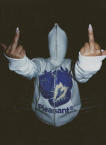 Load image into Gallery viewer, Pleasant Blue Strawberry Full Zip Sweaters
